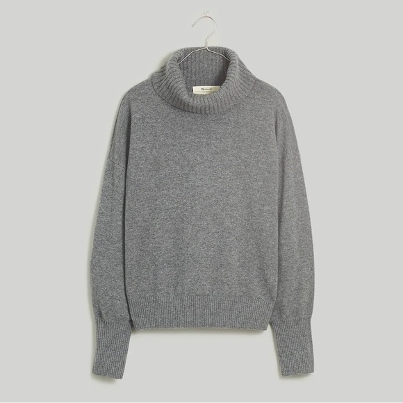 Madewell | Cashmere Grey Turtleneck Sweater, Like New, size Large - Picture 3 of 11